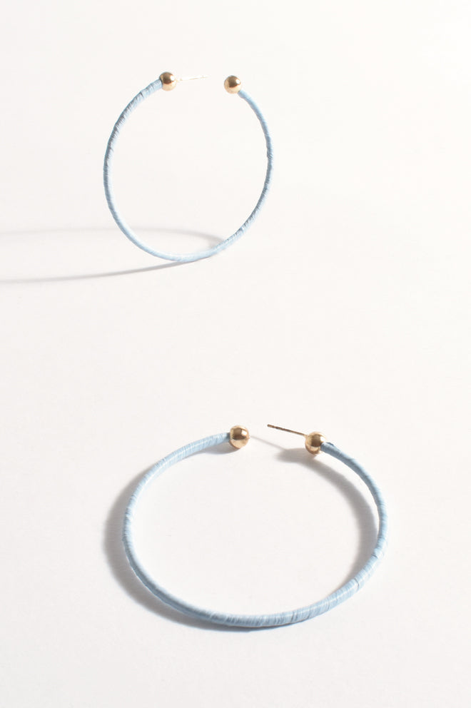 Summer Essential Wrapped Hoops - Light Blue