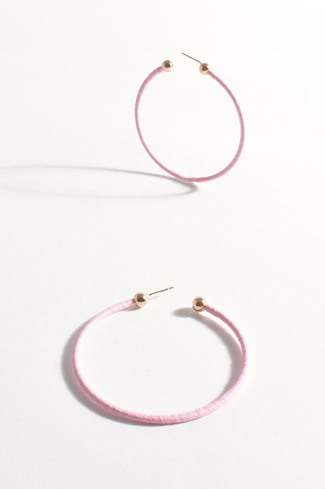 Summer Essential Wrapped Hoops - Pink