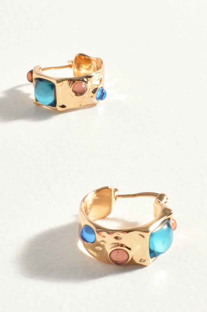 Multi Jewel Front Hoops