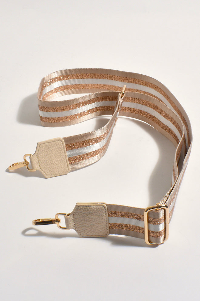 Jazmin Webbing Bag Strap - Nude