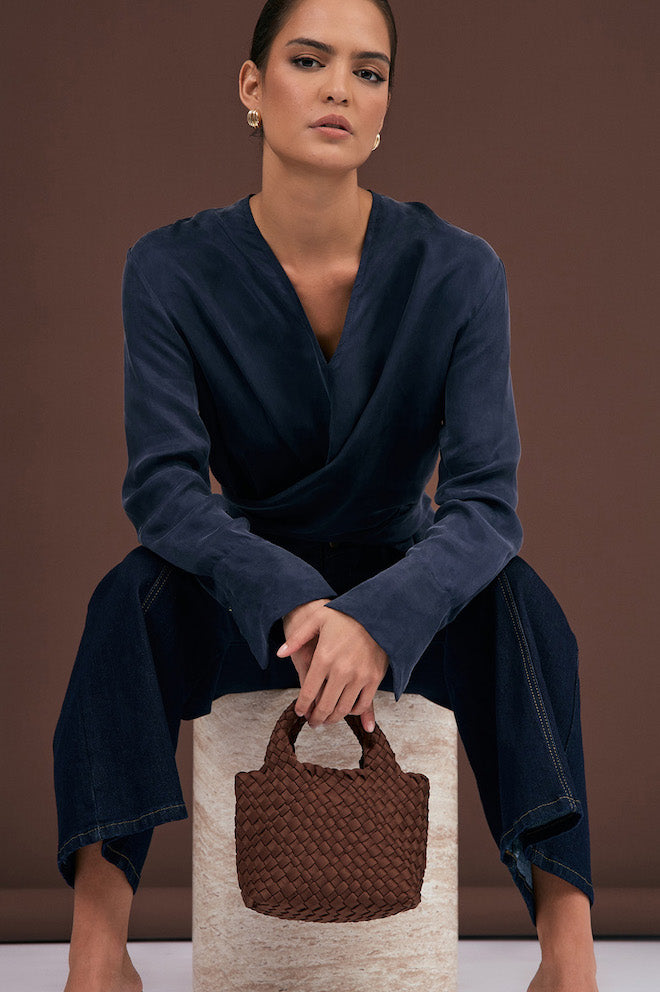 Keira Neoprene Woven Mini Bag with Pouch