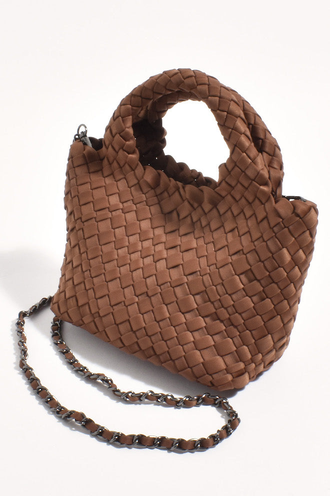 Keira Neoprene Woven Mini Bag with Pouch
