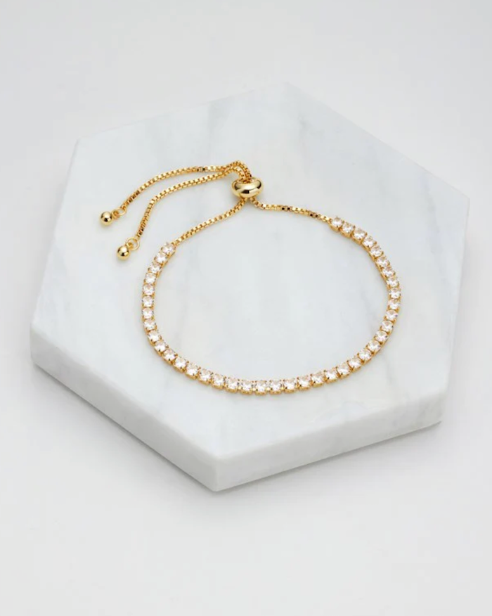 Nikki Tennis Bracelet - Gold
