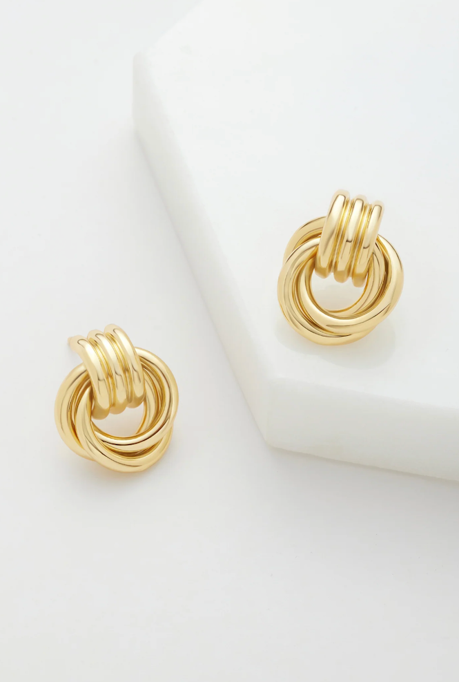 Poppy Clip On Earrings - Gold