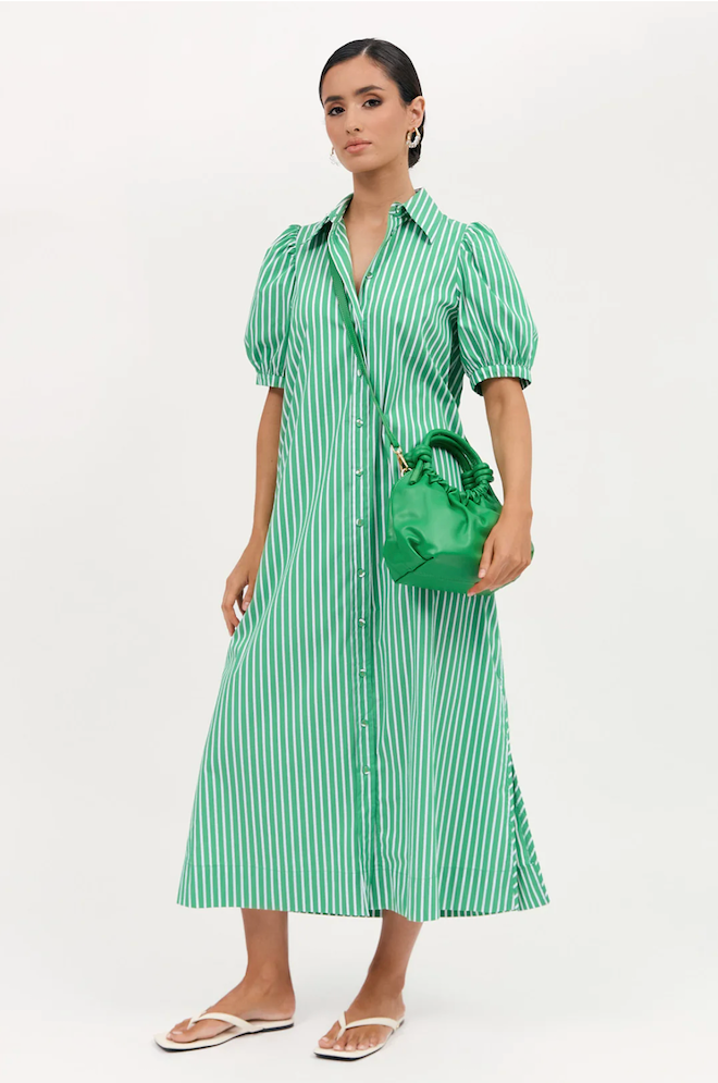 Knotted Handle Slouchy Handbag - Green