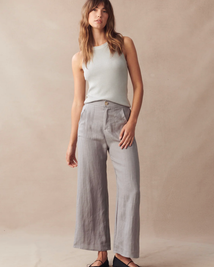 Jude Linen Pants - Grey