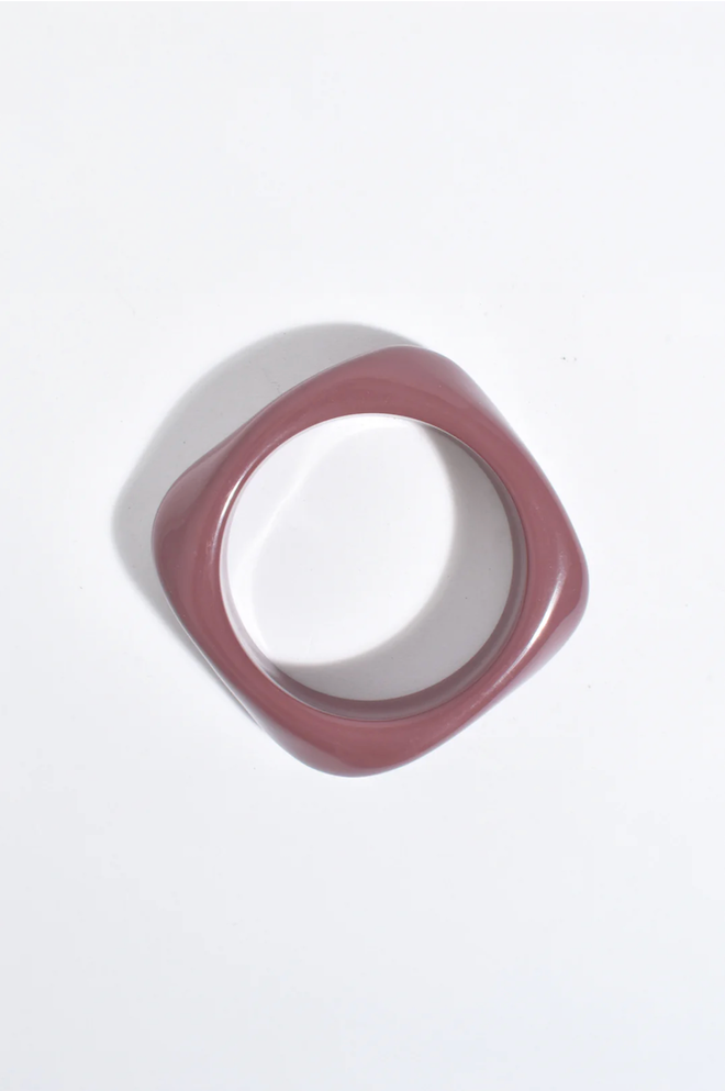 Resin Stacking Bangle - Dusty Pink