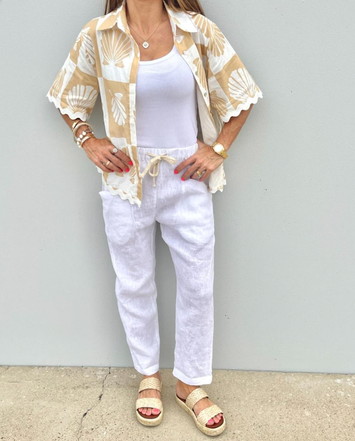 Anna Shell Top - Tan