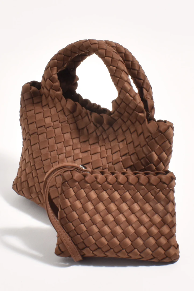 Keira Neoprene Woven Mini Bag with Pouch
