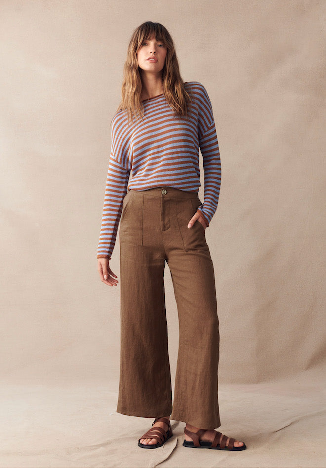 Jude Linen Pants - Chestnut