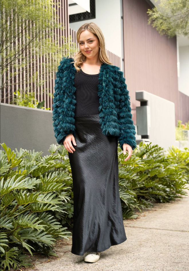 Kendall Satin Skirt - Black