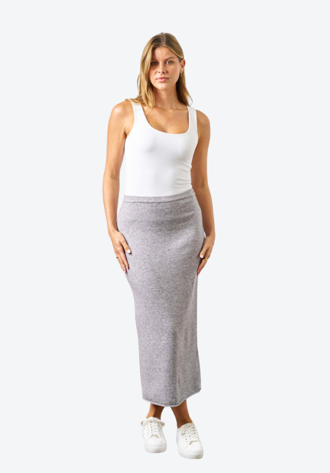 Tammy Knit Skirt - Grey