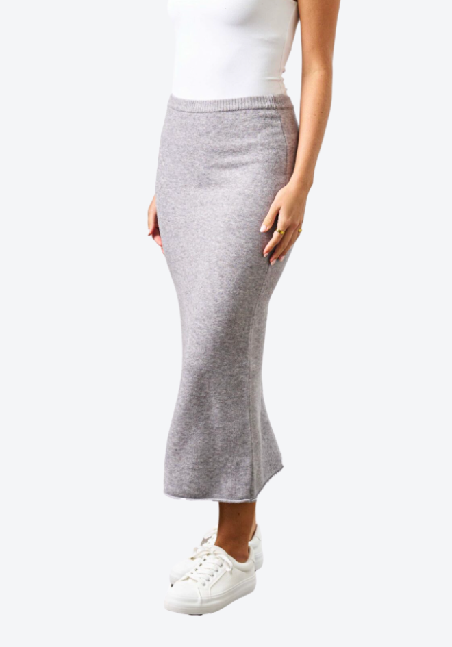 Tammy Knit Skirt - Grey