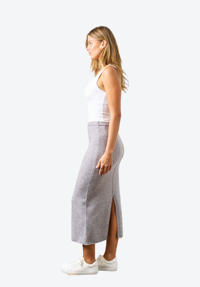 Tammy Knit Skirt - Grey