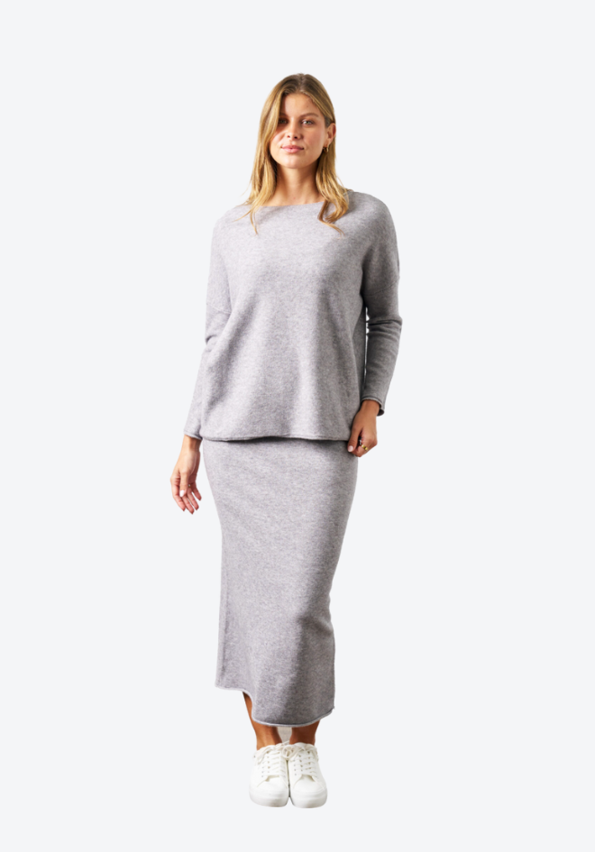 Tammy Knit Skirt - Grey