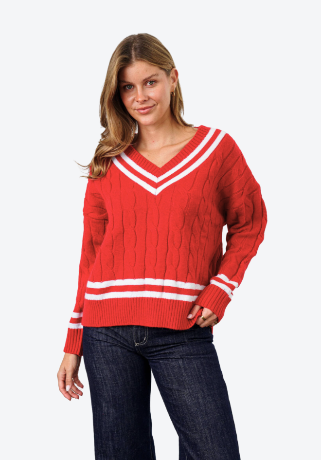 Estelle Knit Top - Red