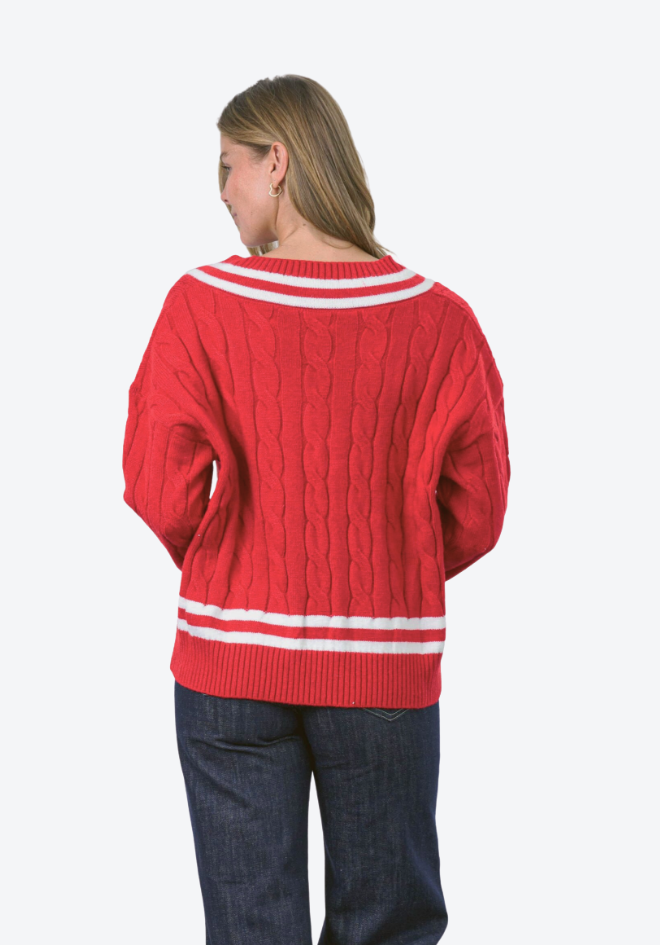 Estelle Knit Top - Red