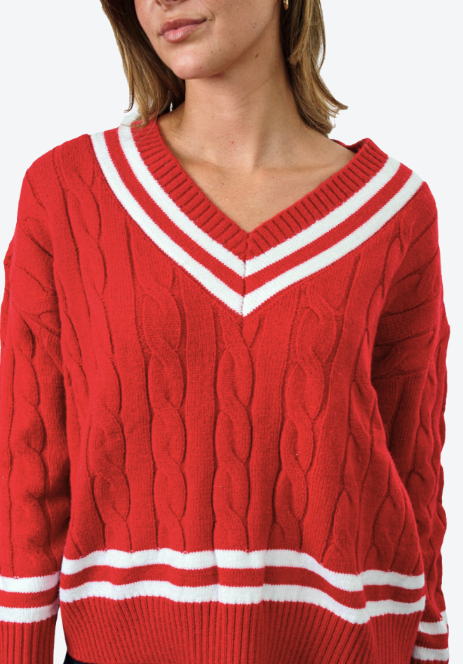 Estelle Knit Top - Red