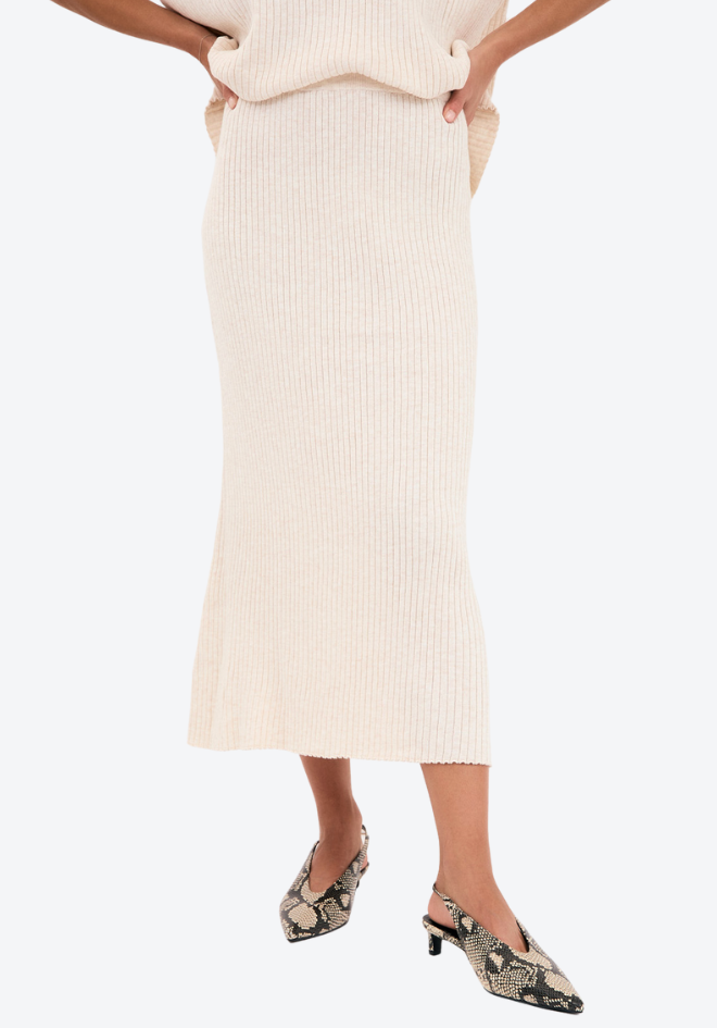 Taylor Rib Knit Midi Skirt