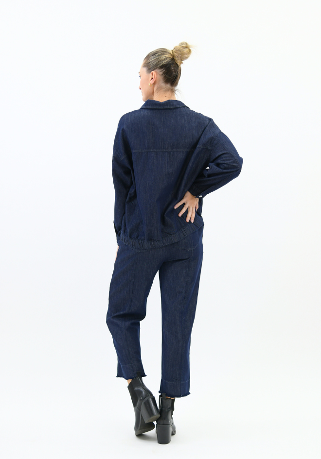 Blake Soft Denim Cropped Shacket