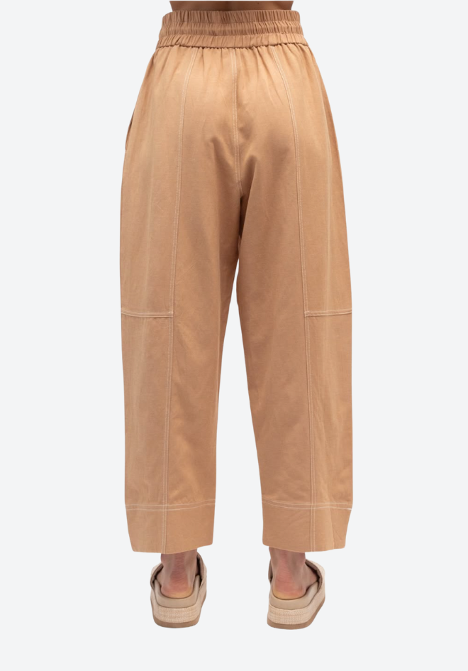 Saffron Stitch Detail Pant - Honey