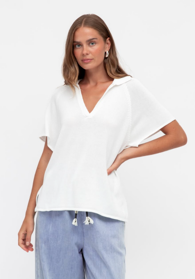 Rebecca V-Neck Knitted Top