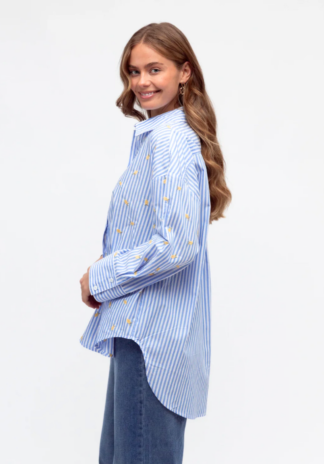 Striped Lemon Shirt - Blue