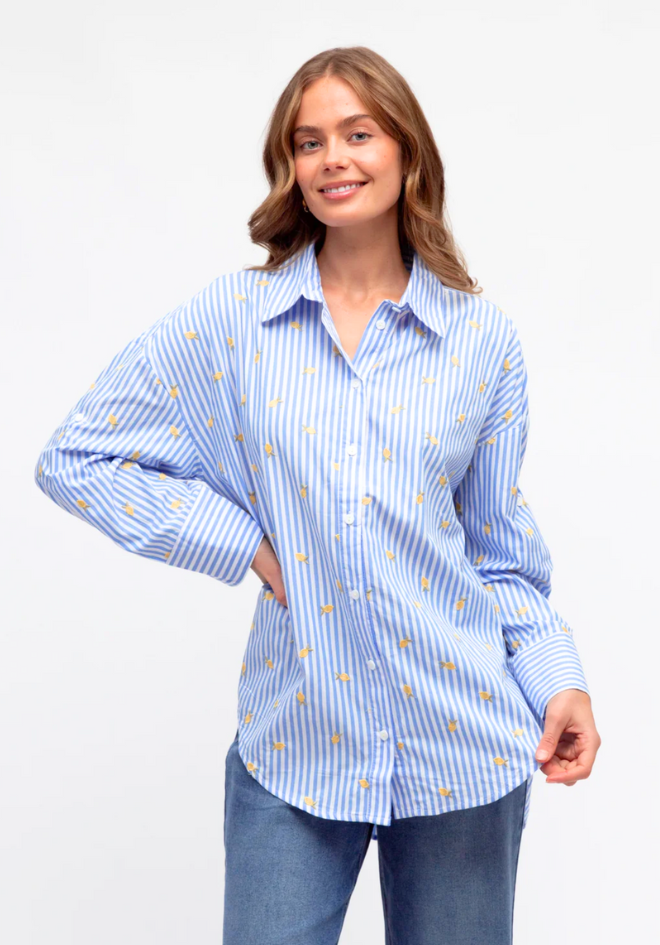 Striped Lemon Shirt - Blue