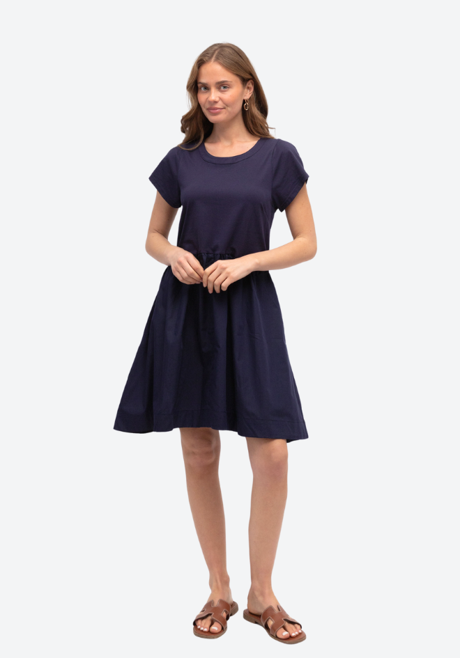 Glimpse Short Dress - Navy