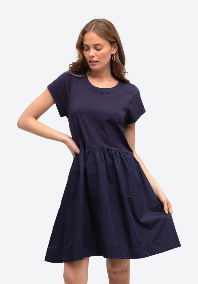 Glimpse Short Dress - Navy
