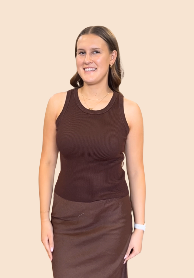 Eva Tank Top - Dark Chocolate