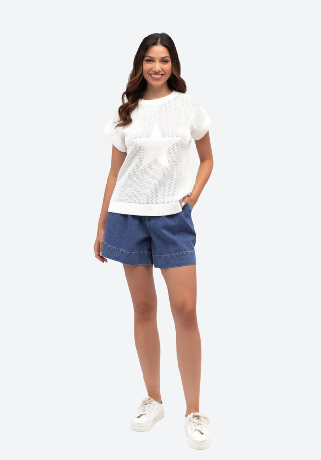 Miley Knit Top - White
