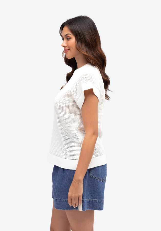 Miley Knit Top - White
