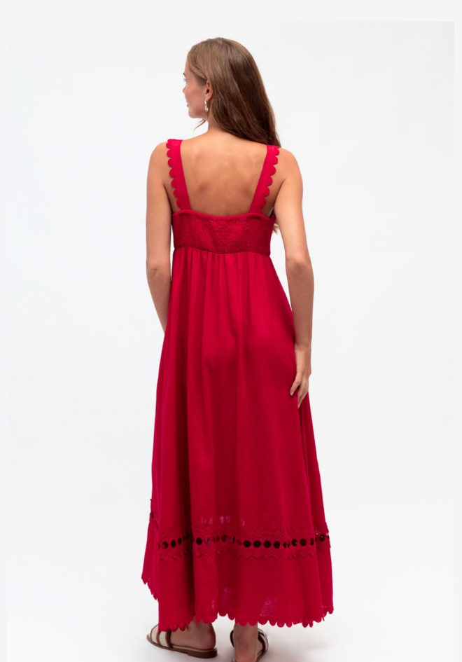 Allegra Maxi Dress - Ruby