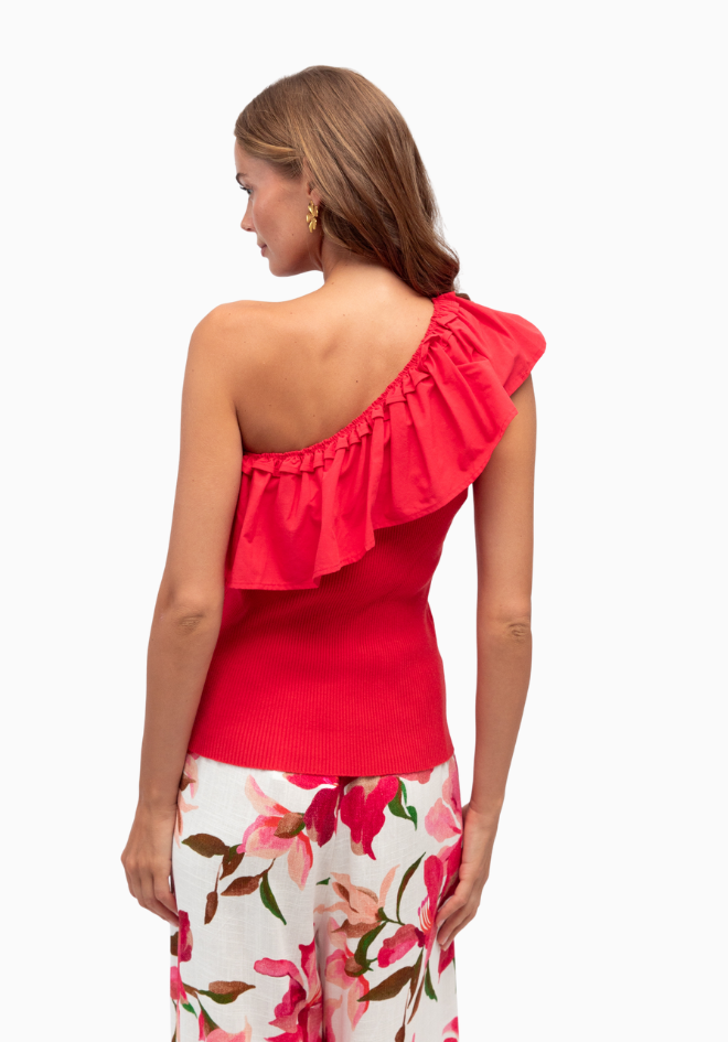 Emily Frill Top - Red
