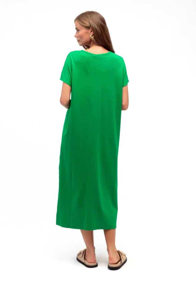 Twist Front Dress - Green