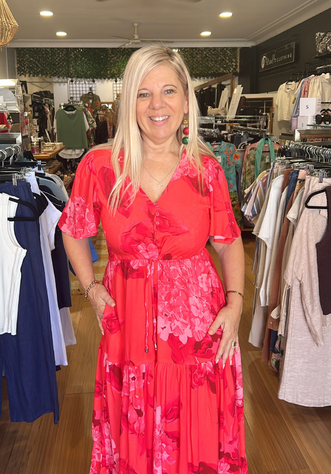 Harmony Maxi Dress - Red