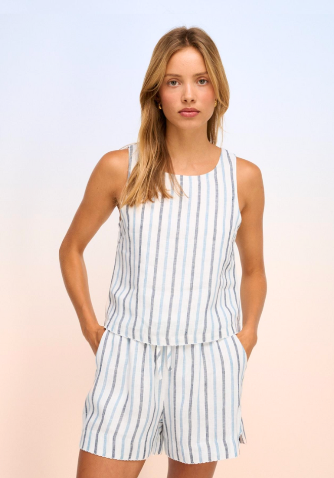 Mattie Stripe Top - Blue