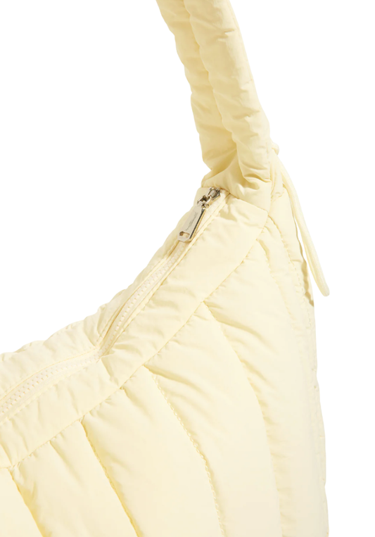 Quincy Quilted Nylon Tote - Cream