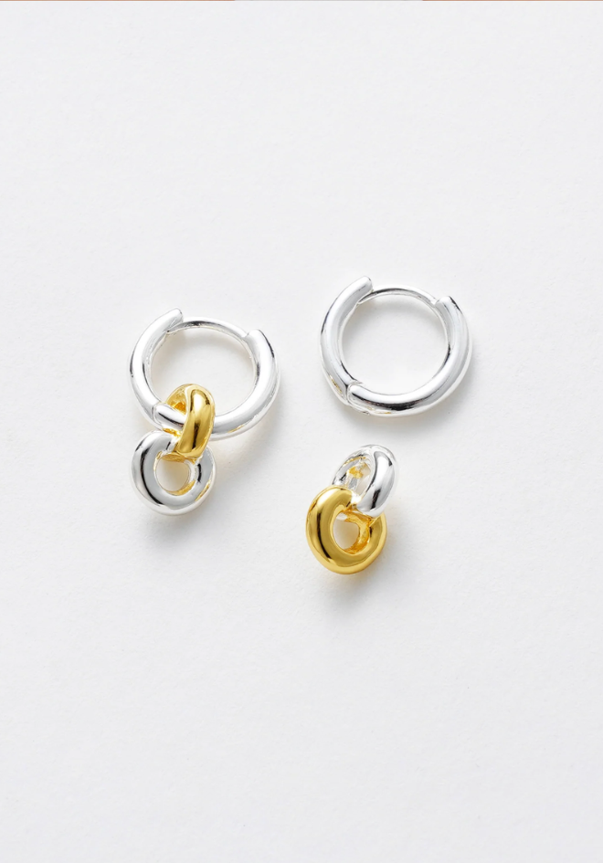 Daisy Earrings - Silver/Gold