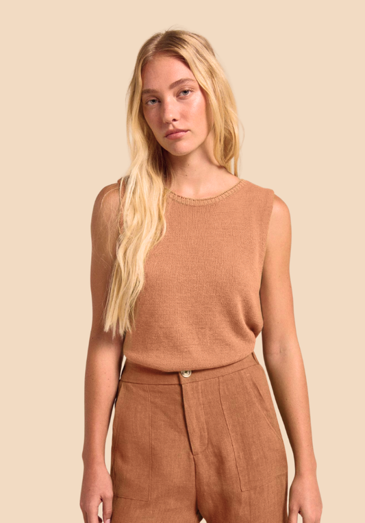 Jude Linen Pants - Rust