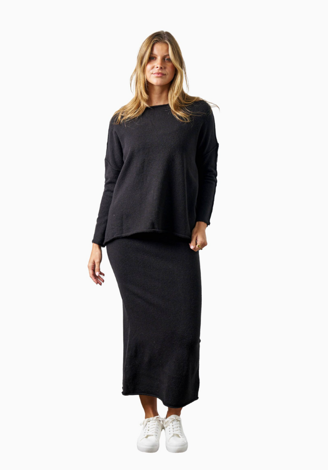 Tammy Knit Skirt - Black