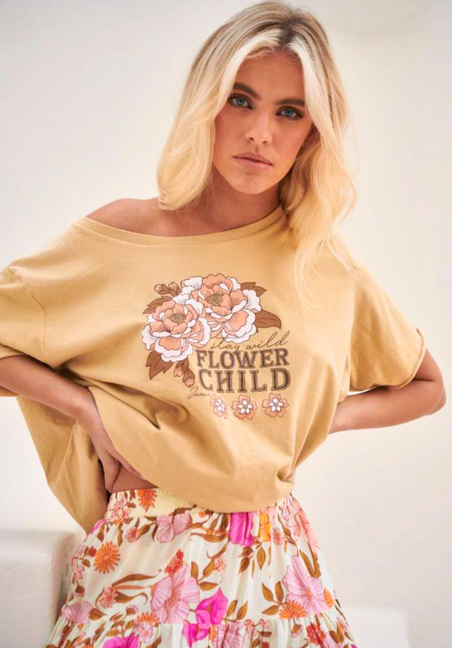 Wild Child T-Shirt - Latte