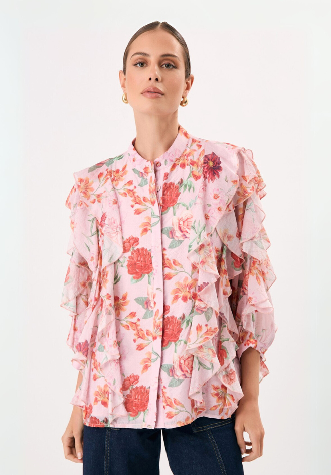 Rayna Floral Ruffled Shirt