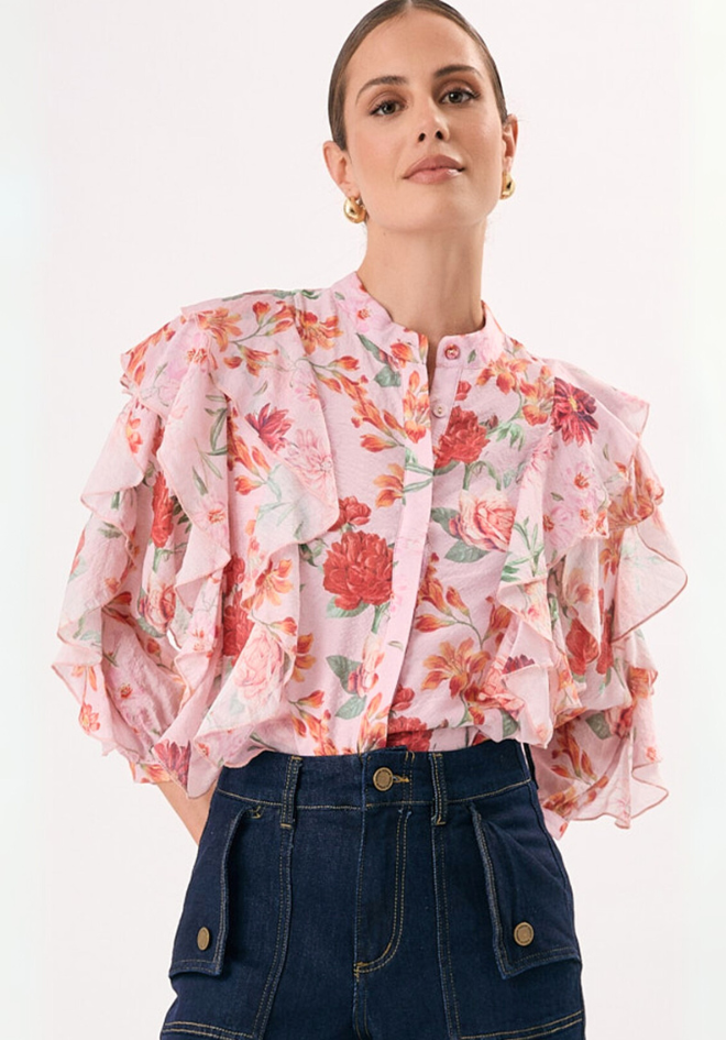 Rayna Floral Ruffled Shirt