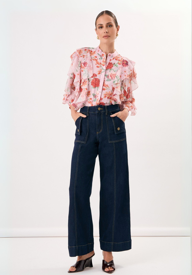 Rayna Floral Ruffled Shirt