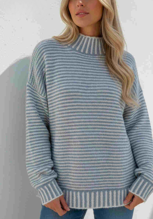 Astrid Stripe Knit - Blue