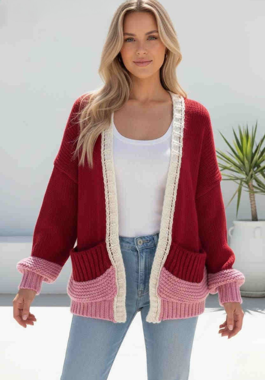 Cherrie Ripe Chunky Cardi