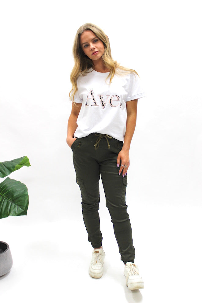 Chino Cargo Pants - Khaki - Kat and Ko Clothing