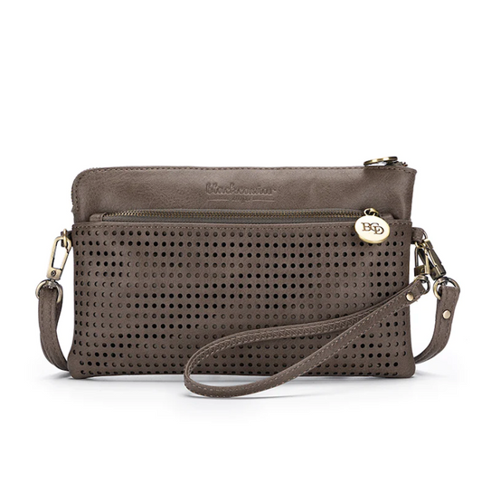 Nina Crossbody Clutch - Dark Taupe - Kat and Ko Clothing